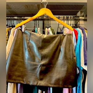 Abercrombie & Fitch Vegan Leather Mini Skort - Large